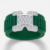 AELIA Flex Ring in Aventine Green, front view