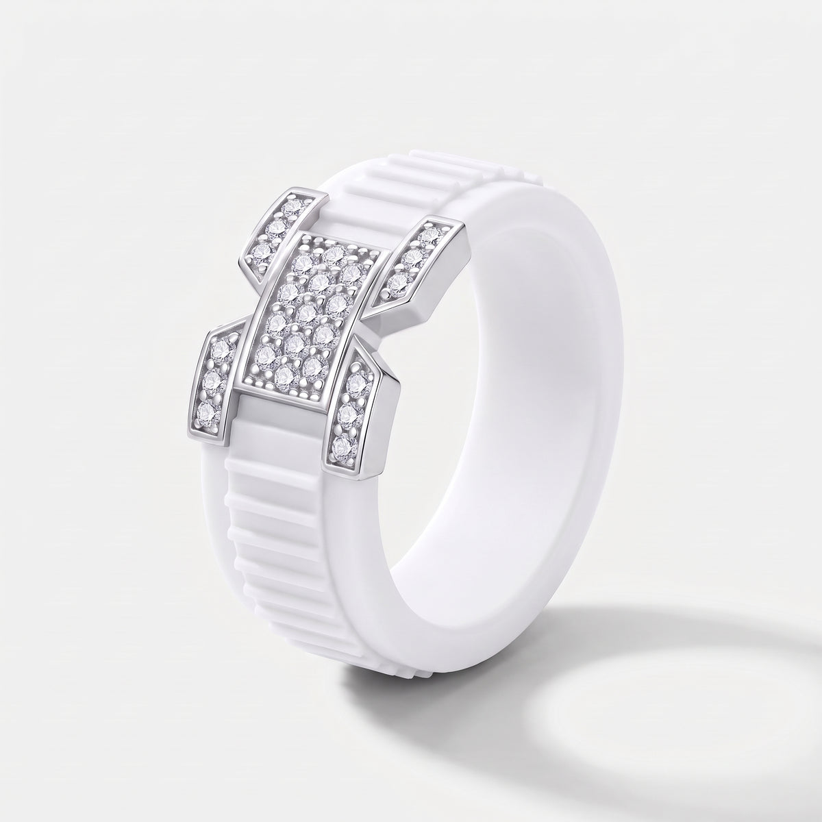 AELIA Flex Ring in Carrara White