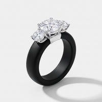CAPITOLINE Flex Ring in Vesuvius Black, three-quarter view