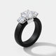 CAPITOLINE Flex Ring in Vesuvius Black, three-quarter view