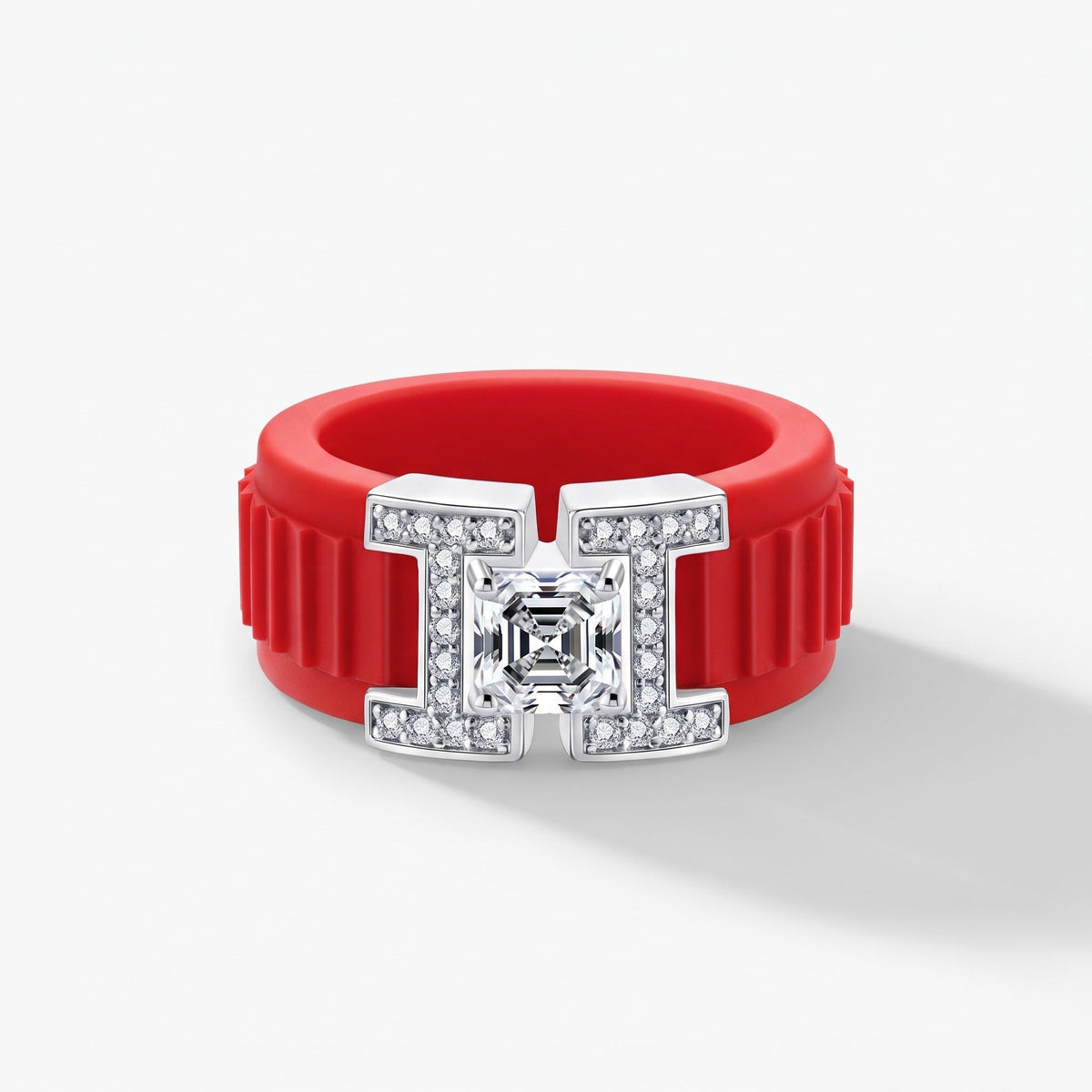 PANTHEON Flex Ring, front view of the H setting