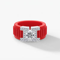 PANTHEON Flex Ring, front view of the H setting