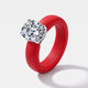 SABINA Flex Ring in Pompeii Red, three-quarter view