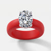 SABINA Flex Ring in Pompeii Red, front view