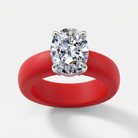 SABINA Flex Ring in Pompeii Red, front view