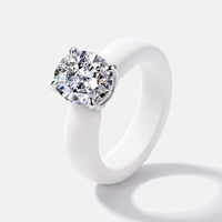 SABINA Flex Ring in Carrara White